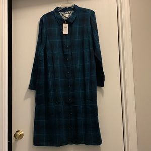Plaid Aline shirt dress
